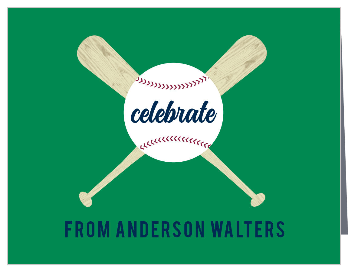 Batter Up Children's Birthday Thank You Cards