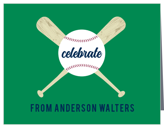 Batter Up! The Batter Up Thank You Card is a great way to show your appreciation to your guests.