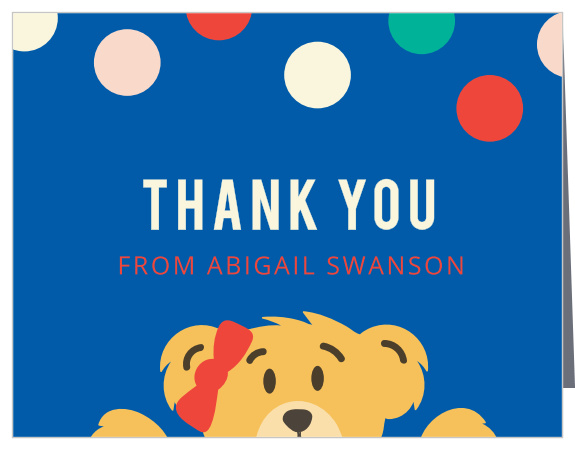 Thank those who celebrated your “beary” special day with the Teddy Bear Thank You Cards.