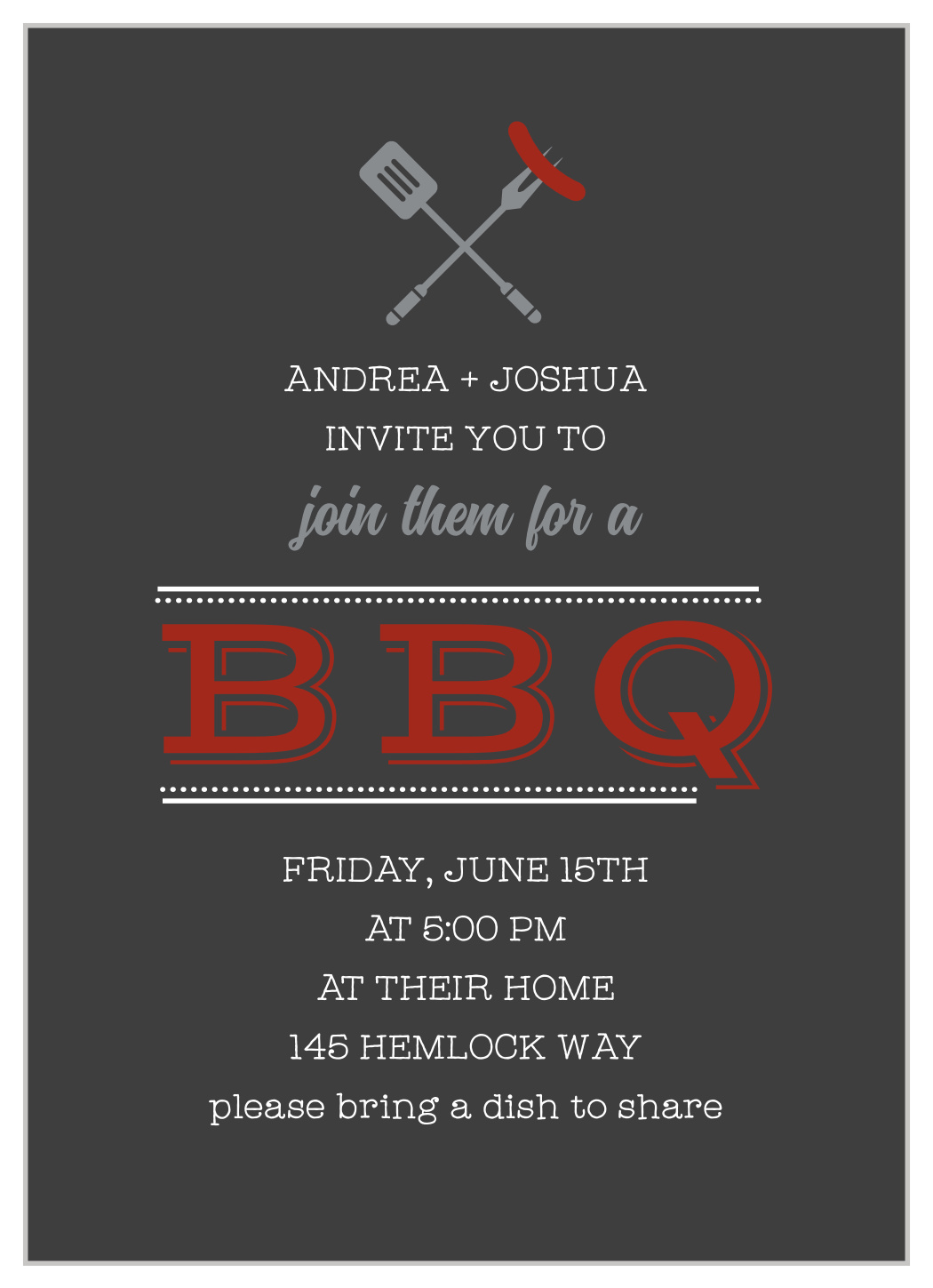 Laid-back Cookout Party Invitations