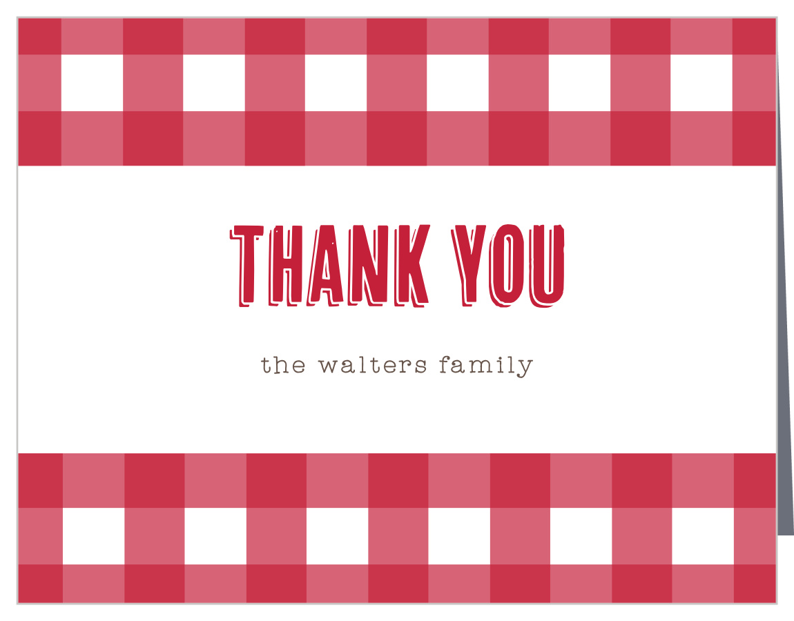 Family Picnic Party Thank You Cards