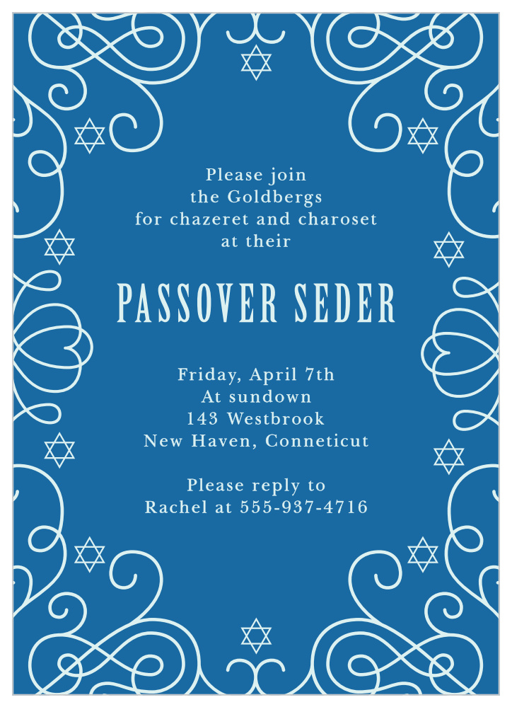 Sacred Seder Passover Party Invitations