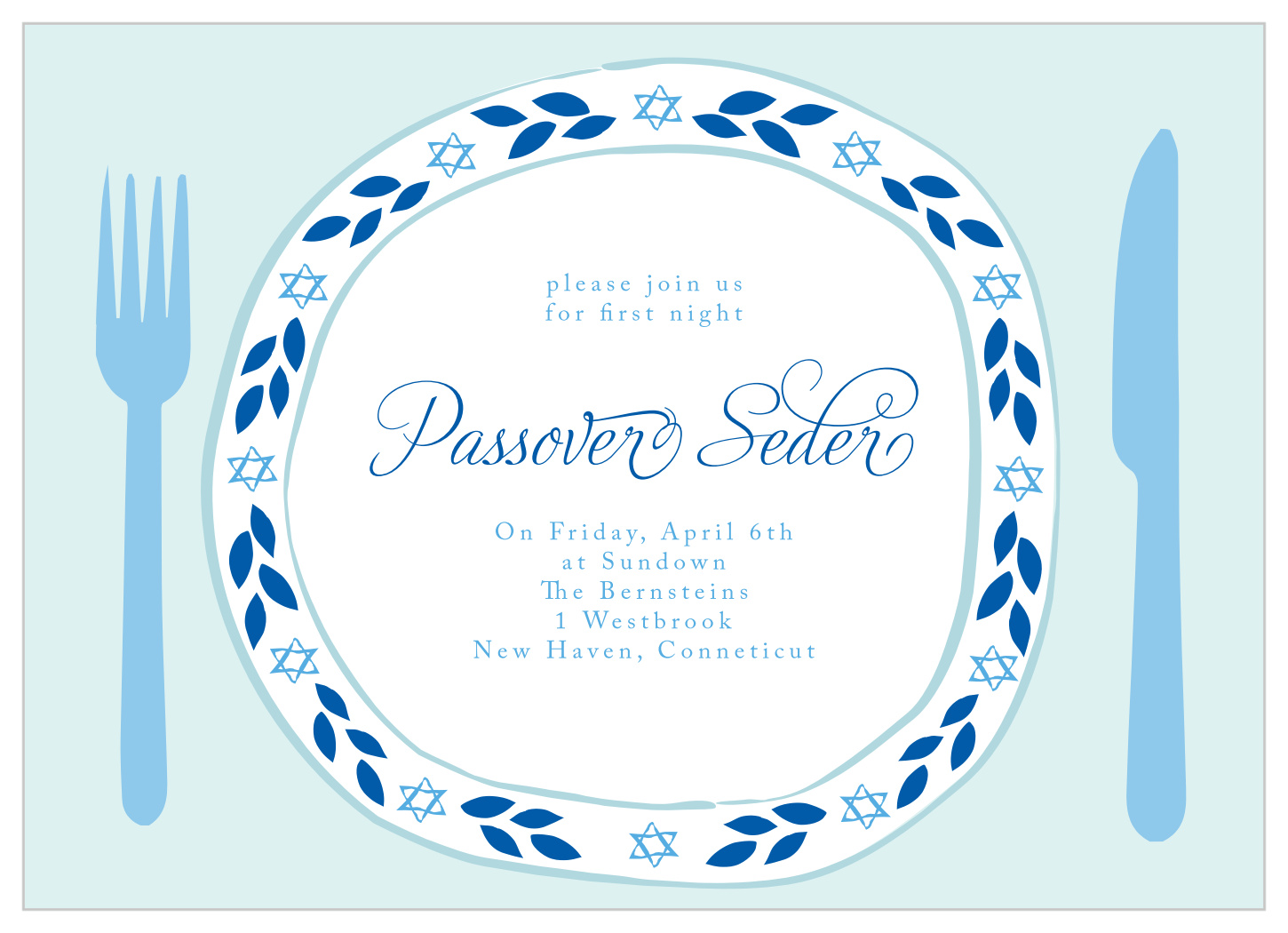 Passover Plate Passover Invitations
