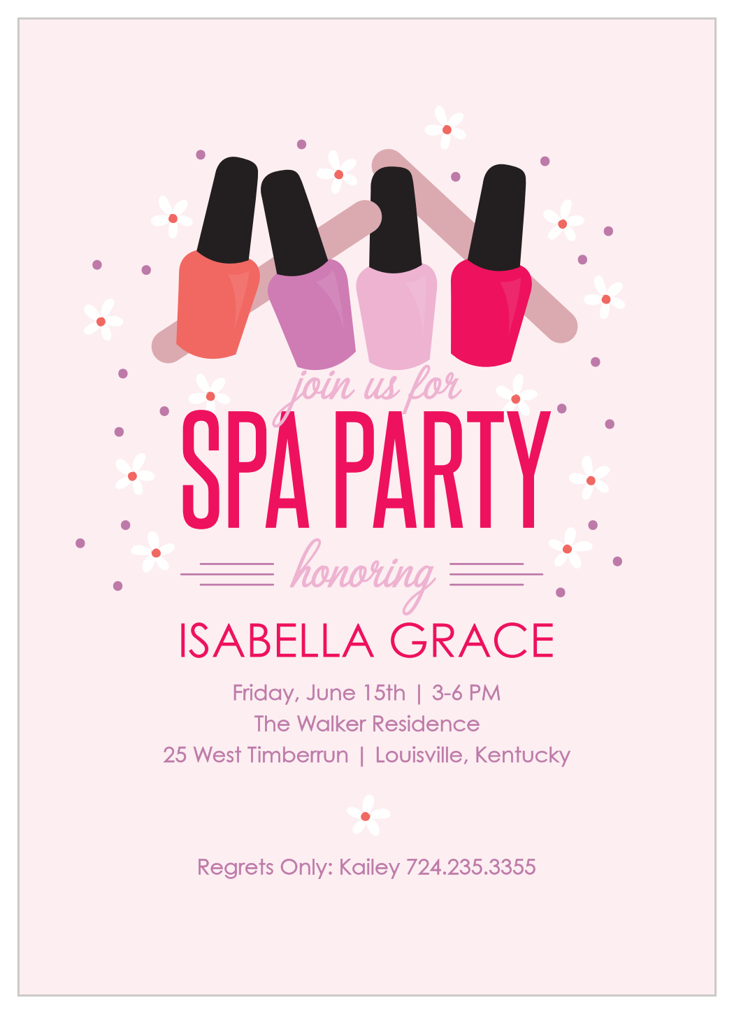Spa Time Party Invitations