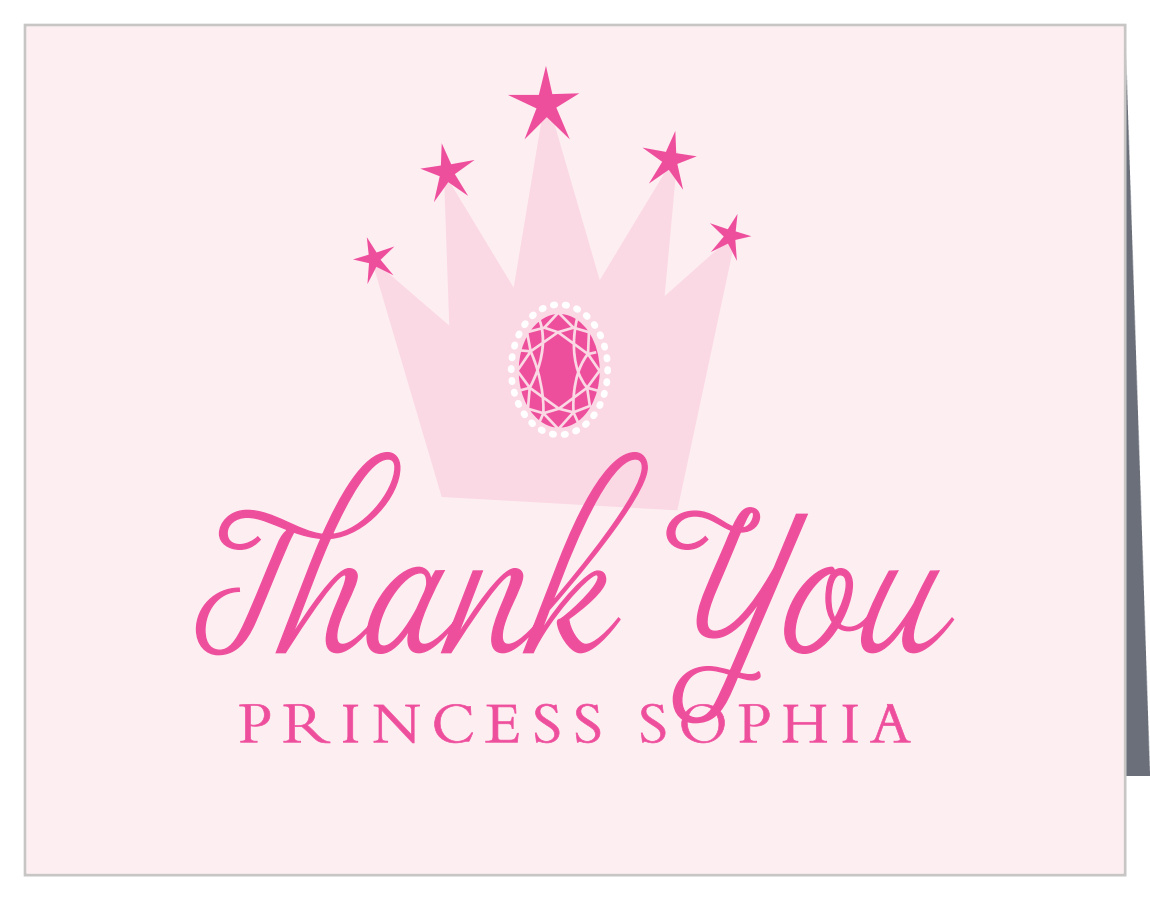 Pretty Princess Children's Birthday Thank You Cards