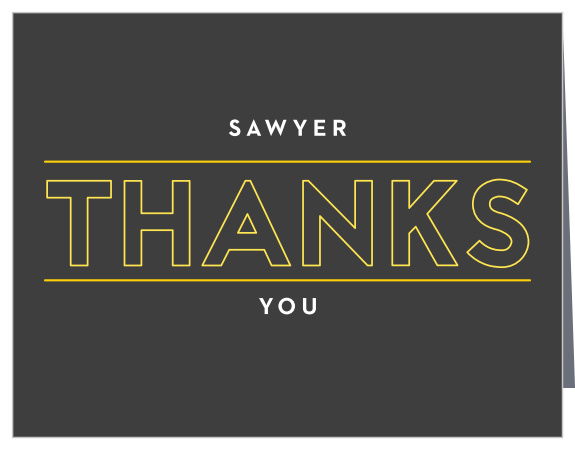 Thank your friends for the epic space sword battle with the Space Sword Battle Thank You Cards.