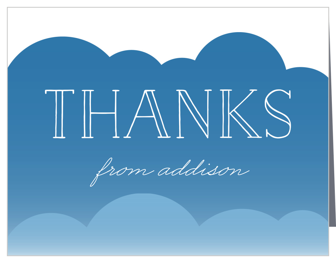 On A Cloud Children's Birthday Thank You Cards