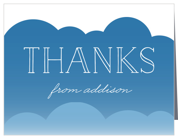 Write your gratitude on a cloud with the On A Cloud Thank You Cards.