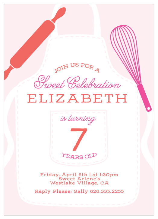 Celebrate your aspiring culinary artist with the Little Chef Children's Birthday Party Invitations.