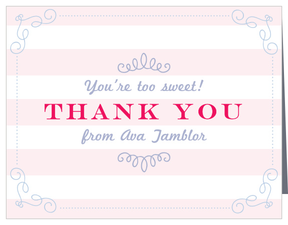 Show your guests how great they are with the Ice Cream Parlor Thank You Cards!