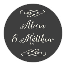 Frame your names with the elegant embellishments of the Whimsical Calligraphy Stickers.
