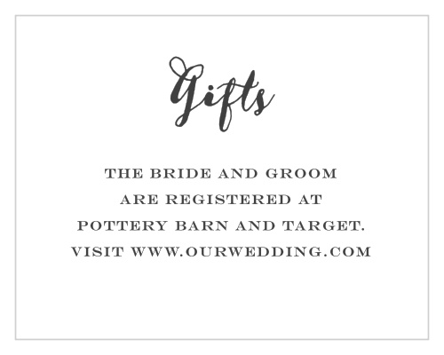 Ensure that you only receive one coffee maker on your wedding day, rather than three, with Chalkboard Frame Registry Cards.