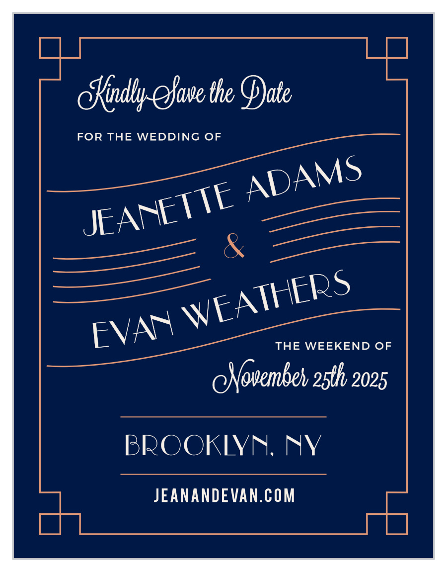 Coney Island Foil Save the Date Cards