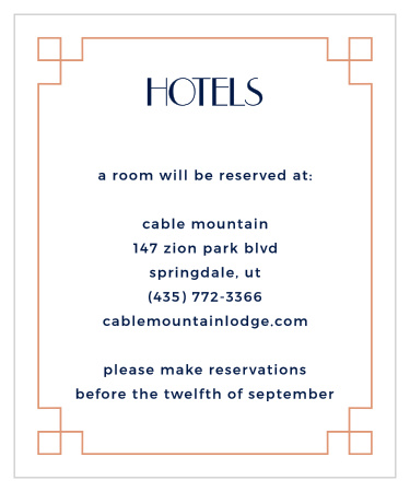 Show guests where to make hotel reservations with the Coney Island Foil Accommodation Cards.