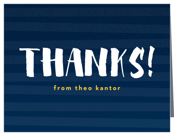 Avast! Let your guests know what great buccaneers they are with the Splendid Swashbuckler Thank You Card.