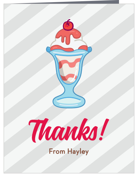 Show your guests how great they are with the Sundae Funday Children's Birthday Party Thank You Cards!