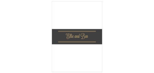 Elegantly tie your wedding stationery with the Rhapsody in Red Foil Belly Bands.