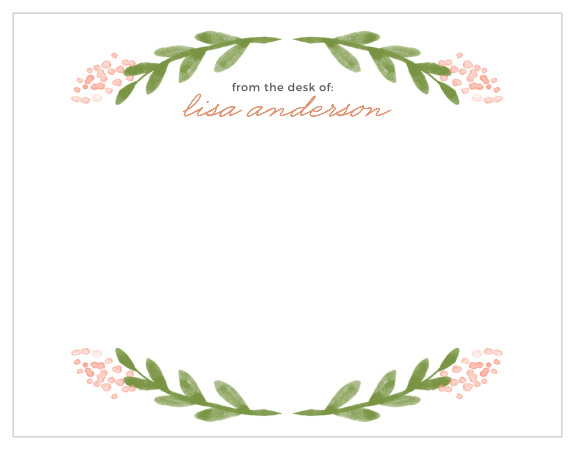 Garden Watercolors Foil Business Stationery