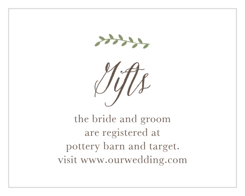 Bohemian Floral Registry Cards