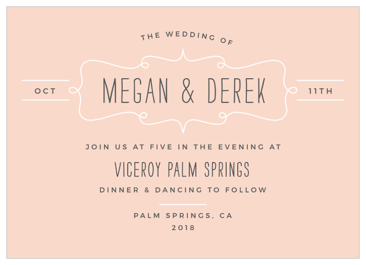 The playful simplicity of the Brisk Blue Skies Wedding Invitations are what makes these typographic cards so delightful.