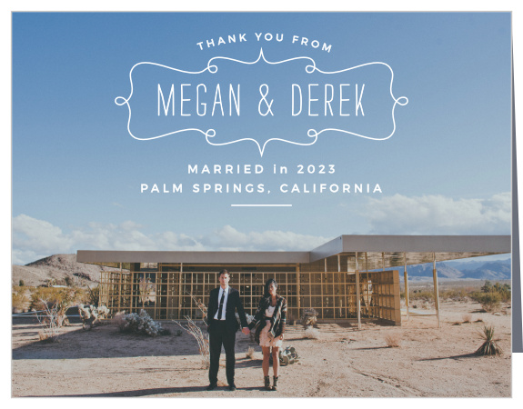 Your guests will appreciate your kind gesture of love and gratitude with this chic and fun card.