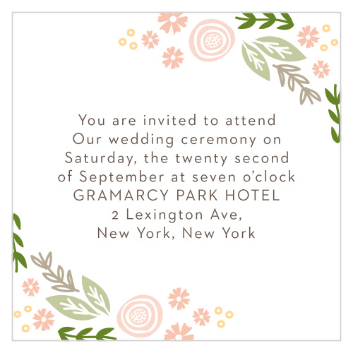 The Gardens Abound Ceremony Cards are an charming way to incorporate additional details into your wedding stationery.