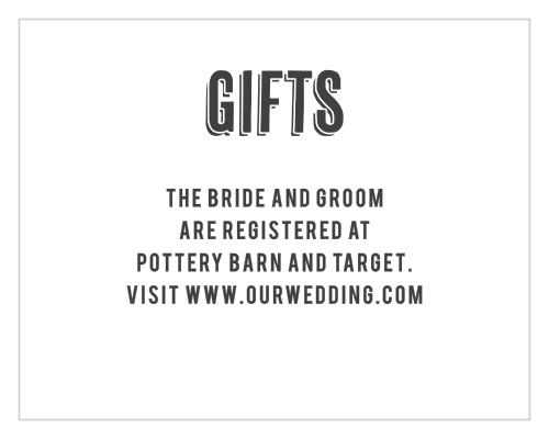 Chalkboard Stamp Registry Cards