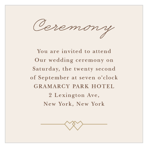 Stylized hearts give the Linked Hearts Ceremony Cards a light, unique feeling.