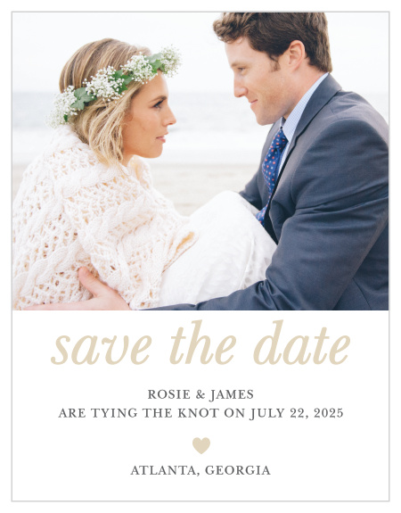 The Sophisticated Shimmer Save-the-Date Magnets are a simple yet tasteful way to share your important information with your friends and family.