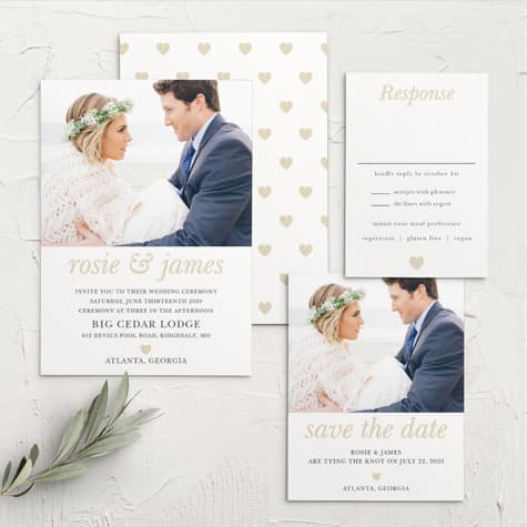 Sophisticated Shimmer Wedding Invitations