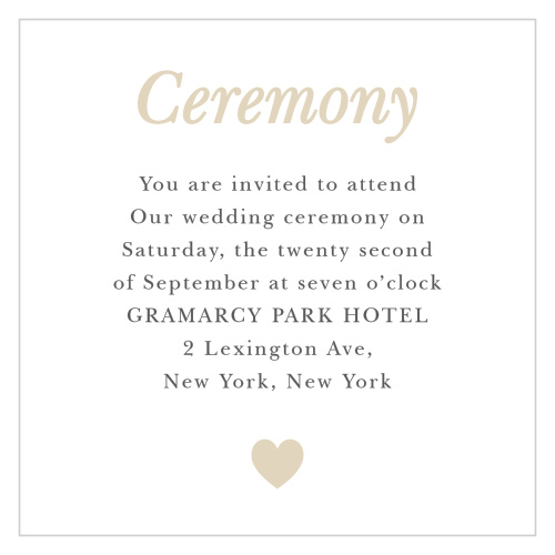 Customize the small, and versatile Sophisticated Shimmer Ceremony Cards to meet your stationery needs.