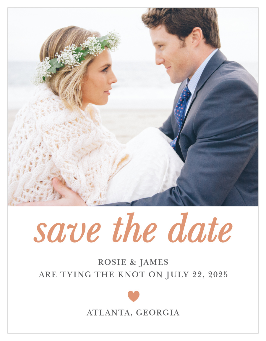 Sophisticated Shimmer Foil Save the Date Cards
