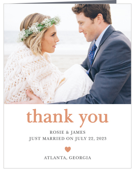 Finish your wedding stationery with the Sophisticated Shimmer Foil Wedding Thank You Cards.