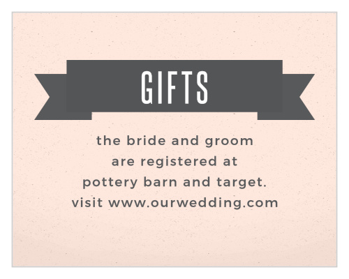 All Aboard for the wedding of your dreams! The All Aboard Registry Cards, with their stylish ribbon, is the perfect addition to the All Aboard Wedding Invitation Suite.