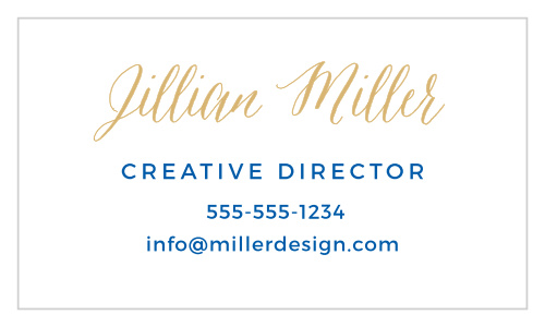 Make an impression with the Watercolor Hello Foil Business Cards.