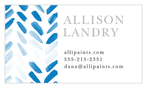 Promote your business with the artistic design of the Painted Chevron Foil Business Cards.