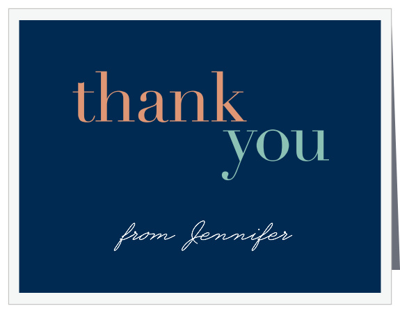 The Prestige Girl Foil Thank You Cards are the perfect way to show gratitude for those who helped welcome your latest addition.