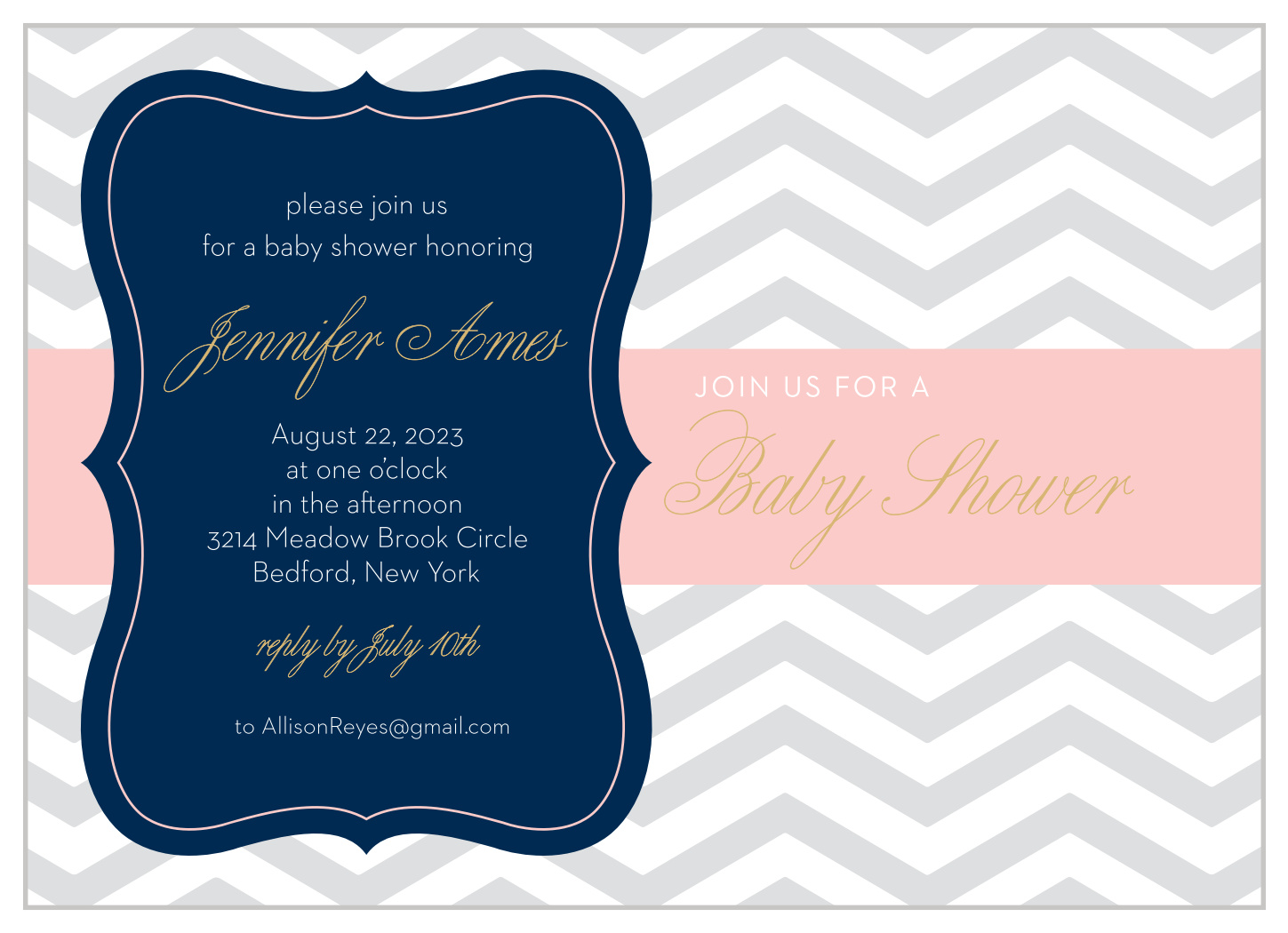 Baby Boutique Foil Baby Shower Invitations