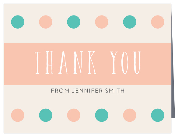 The Polka Dot Girl thank you cards are the perfect way to show gratitude for those who helped welcome your latest addition, while maintaining your theme. 
