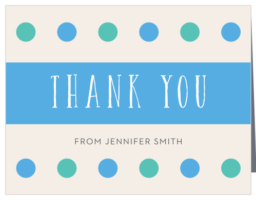 The Polka Dot Boy Thank You Cards are perfect for showing gratitude to those who welcomed your latest addition.