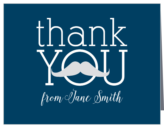 Everybody loves an adorable mustache, and thats exactly what you get with this Mustachio Mayhem Foil Baby Shower Thank You Card. 
