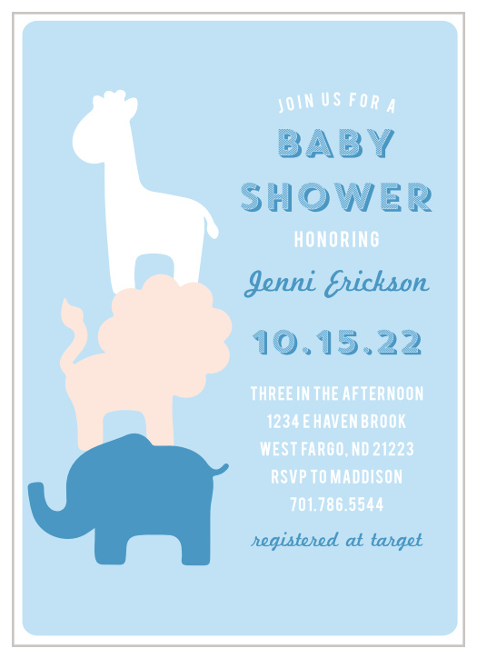 Throwing a safari-themed baby shower? Then you need the Safari Soiree Baby Shower Invitations.