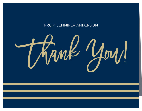 Say “Thank You” with the Royal Script Boy Baby Shower Thank You Cards. 