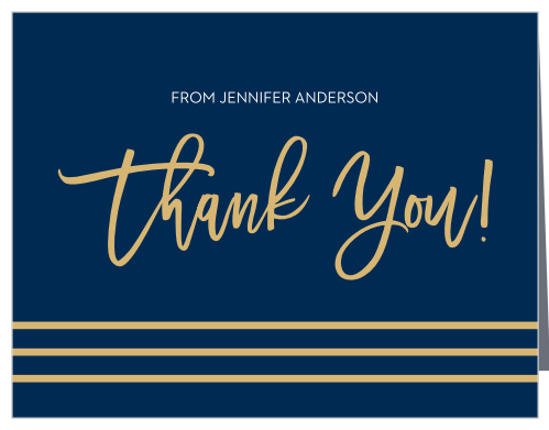 Say “Thank You” with the Royal Script Boy Thank You Cards.