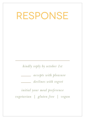 Collect RSVPs for your springtime wedding with the Sunny Flowers Response Cards.