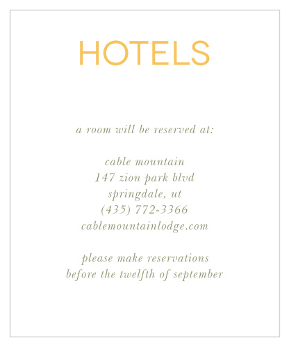 Sunny Flowers Accommodation Cards