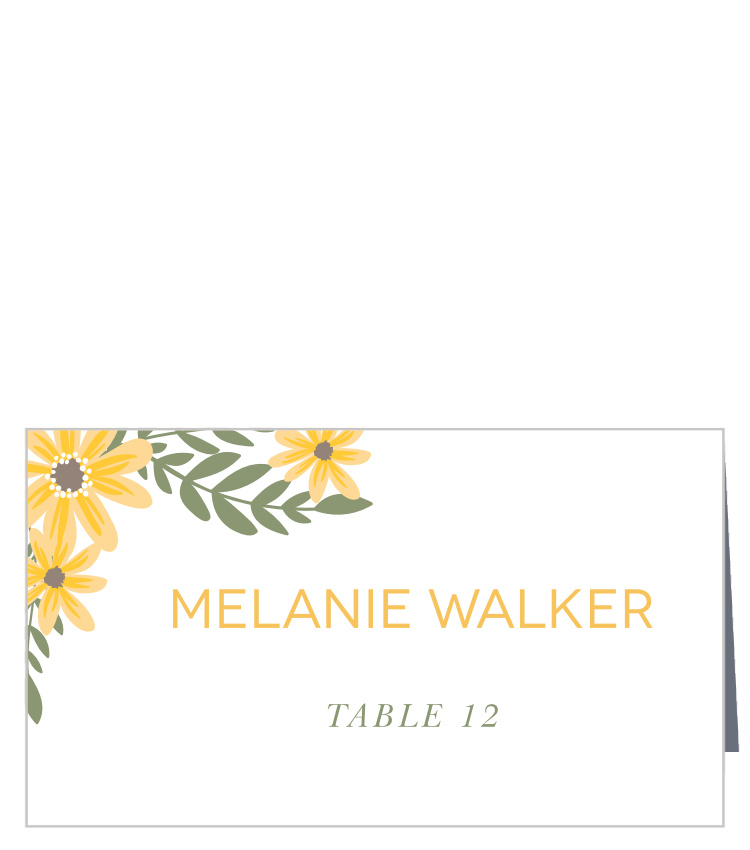Sunny Flowers Place Cards