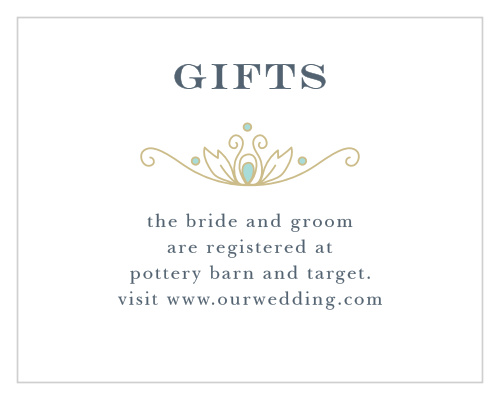 Peacock Flourish Registry Cards