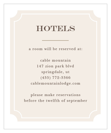 Help guests plan for your springtime wedding with the Sunflower Frame Accommodation Cards