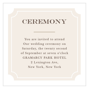 Create completely customized invites to your ceremony with the Sunflower Frame Ceremony Cards.